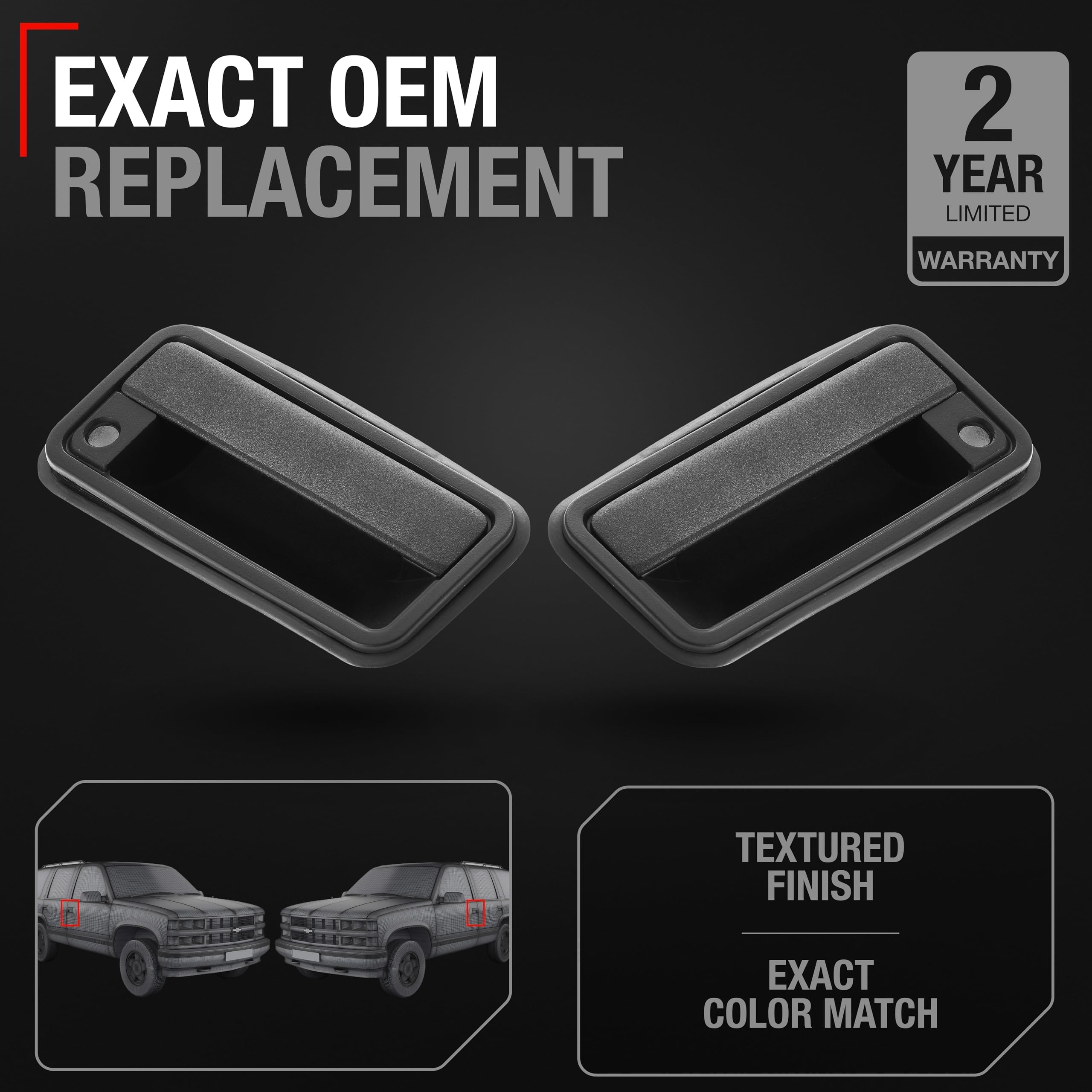 Amazon | T1A エクステリアフロントドライバー&助手席ドアハンドル